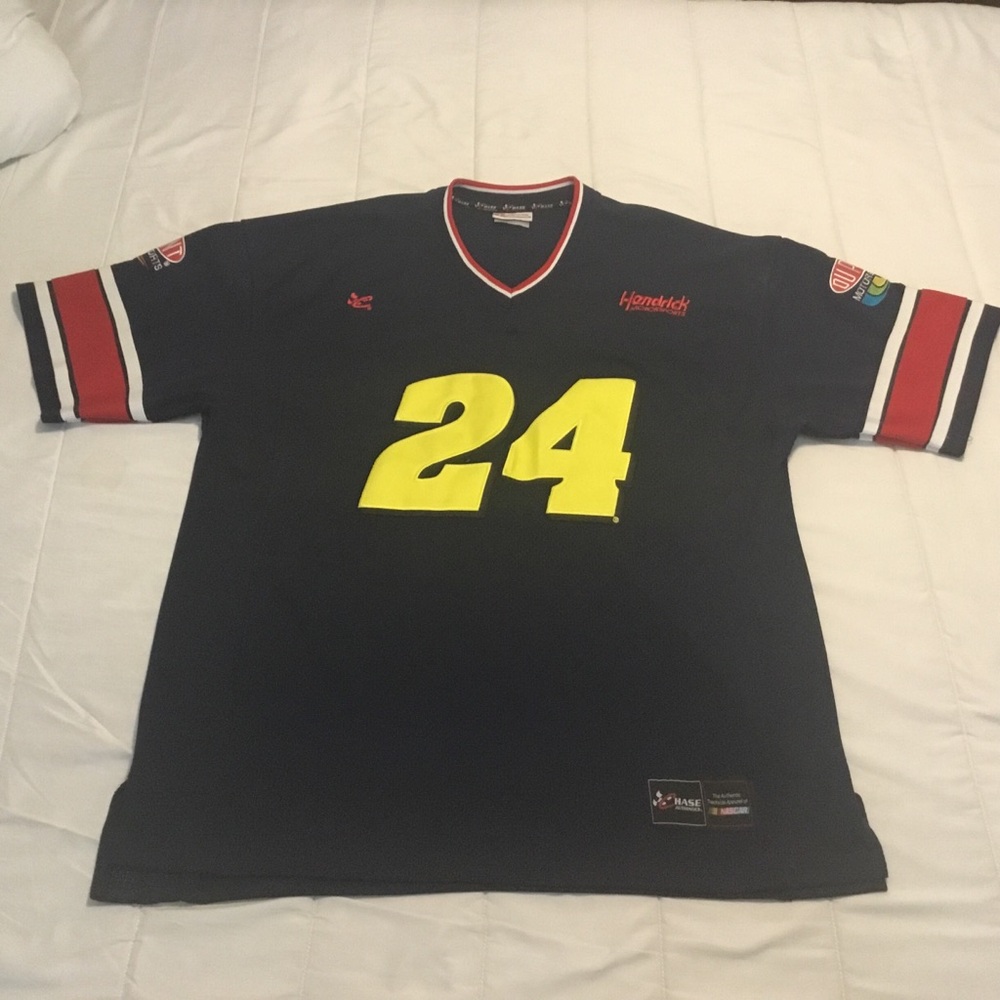 Chase Authentics Robby Gordon Nascar 24 Black and Yellow Jersey
